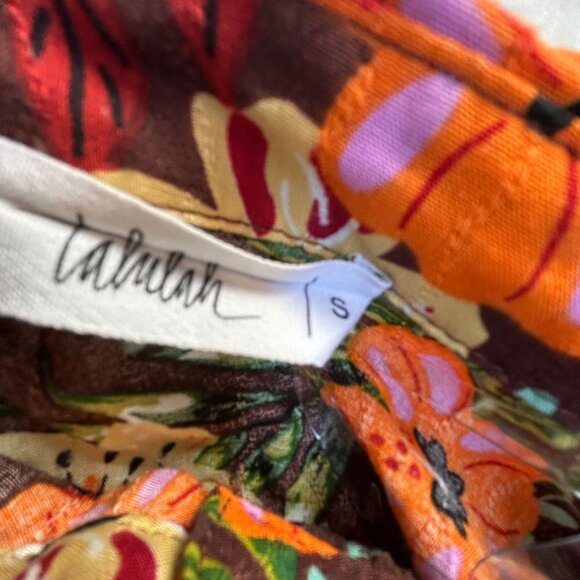 Talulah Womens Floral Button-Down Mini Shirt Dress Oversized Multicolor Small - Picture 3 of 6